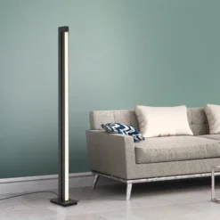 Lámpara de pie LED PURE Lines, antracita, control remoto, 140 cm