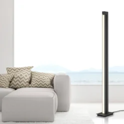 Lámpara de pie LED PURE Lines, antracita, control remoto, 140 cm