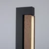 Lámpara de pie LED PURE Lines, negra, madera, control remoto, 140 cm