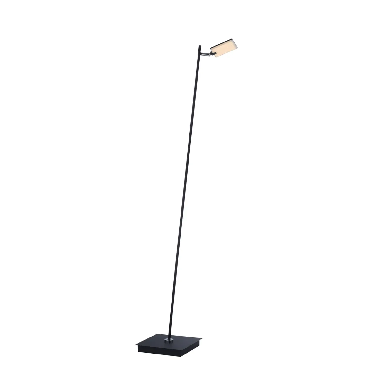 Lámpara de pie LED PURE Mira, negro perla, con control remoto