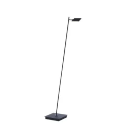 Lámpara de pie LED PURE Mira, negro perla, con control remoto