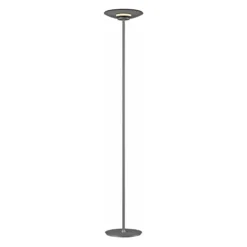 Lámpara de pie LED PURE Moon, platino, cristal ahumado, 180 cm