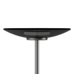 Lámpara de pie LED PURE Moon, platino, cristal ahumado, 180 cm