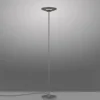 Lámpara de pie LED PURE Moon, platino, cristal ahumado, 180 cm