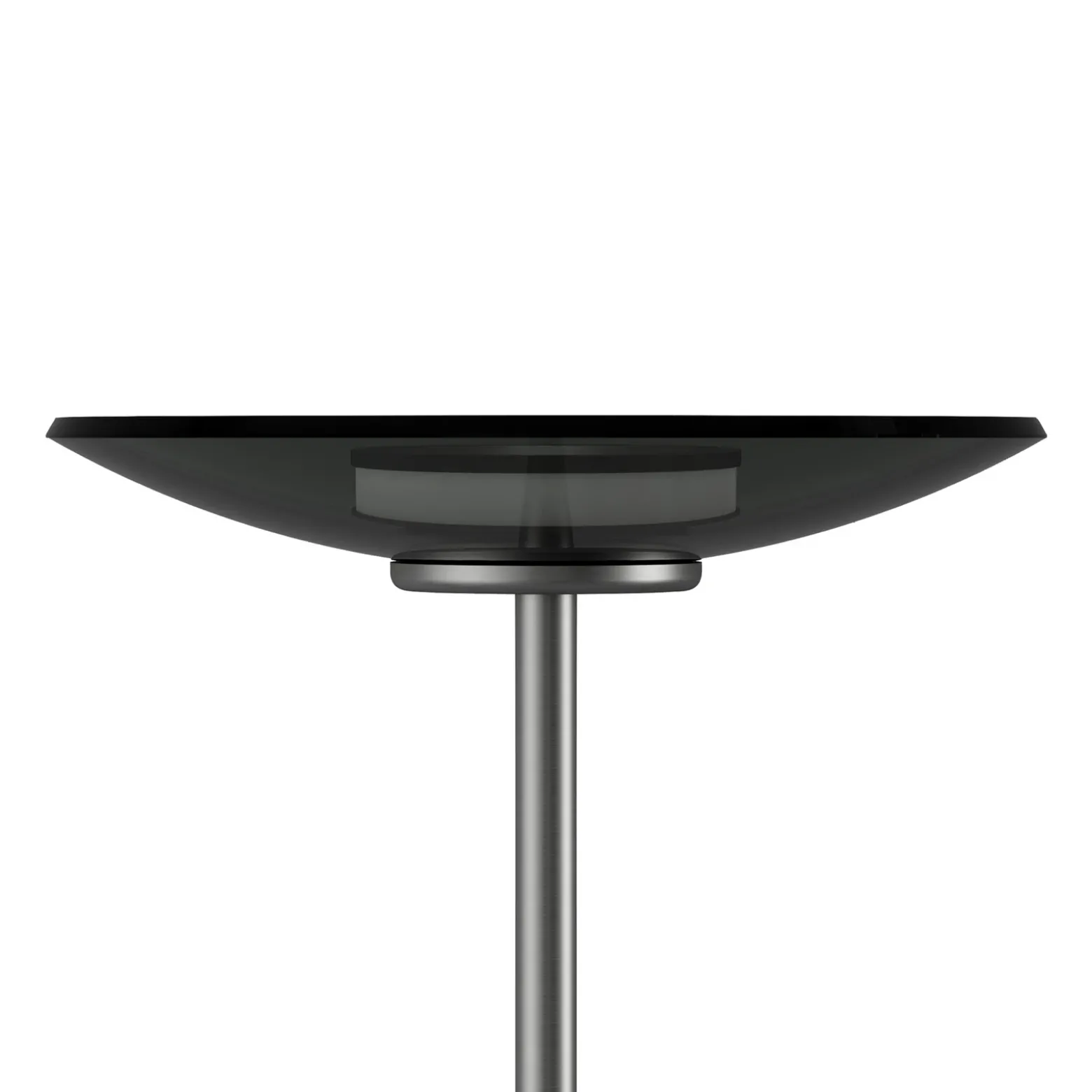 Lámpara de pie LED PURE Moon, platino, cristal ahumado, 180 cm