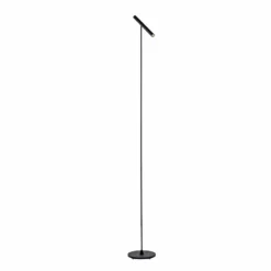 Lámpara de pie LED PURE Tutua, regulador con sensor, negro