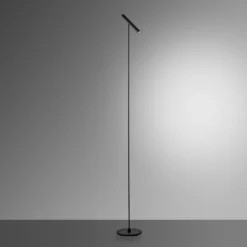 Lámpara de pie LED PURE Tutua, regulador con sensor, negro