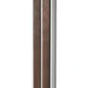 Lámpara de pie LED Quitani Lisene, nogal/plata/natural, 162 cm, atenuable
