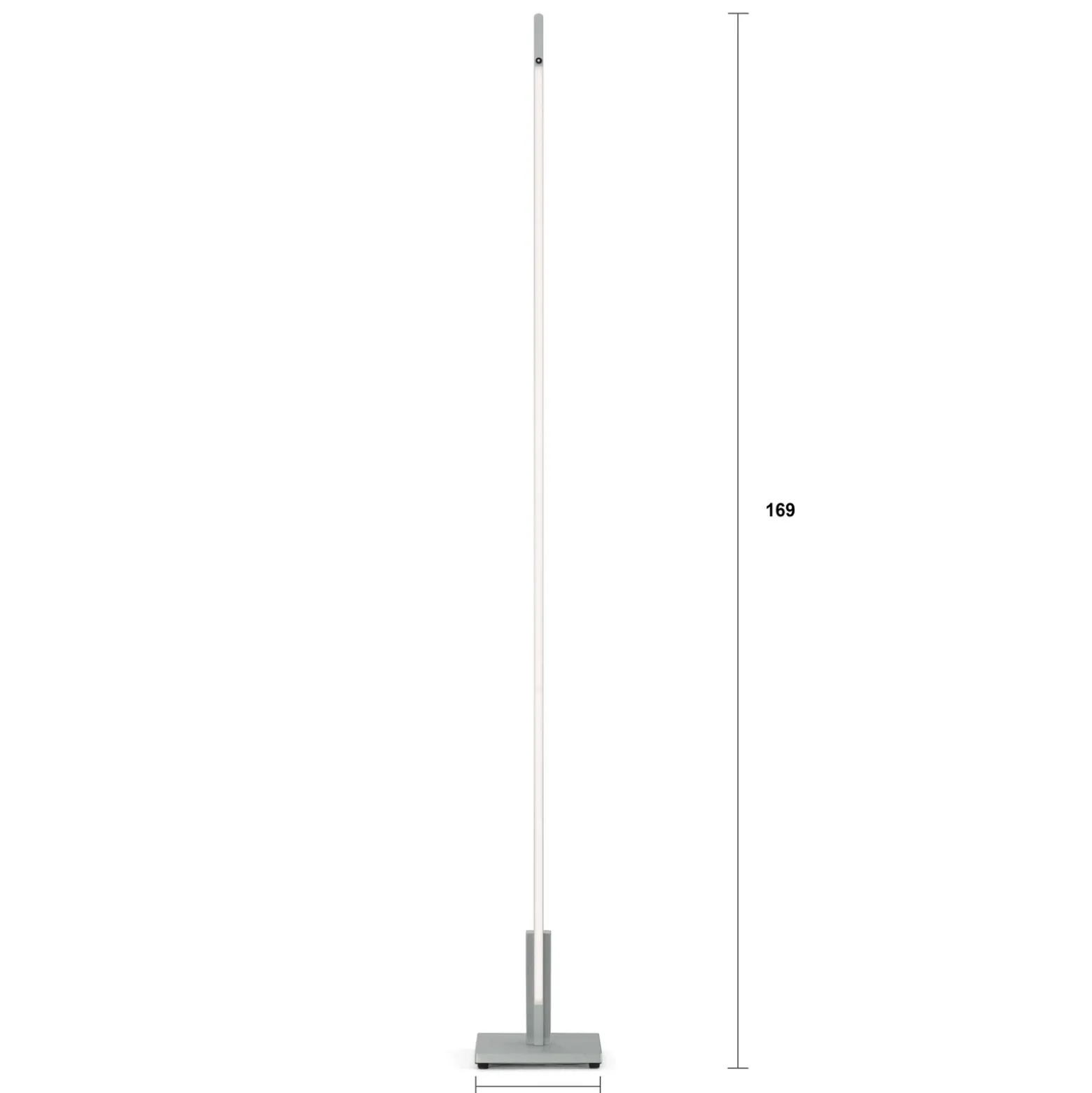 Lámpara de pie LED Quitani Talon, aluminio anodizado natural, metal, atenuable