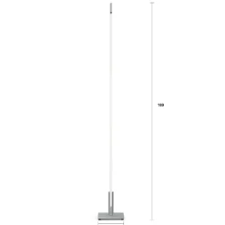 Lámpara de pie LED Quitani Talon, aluminio anodizado natural, metal, atenuable