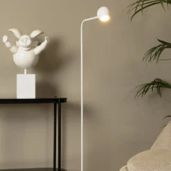 Lámpara de pie LED recargable Comet, blanca, 3 niveles de intensidad, altura