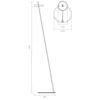 Lámpara de pie LED recargable Mahina, blanca, altura 130 cm, metal, CCT