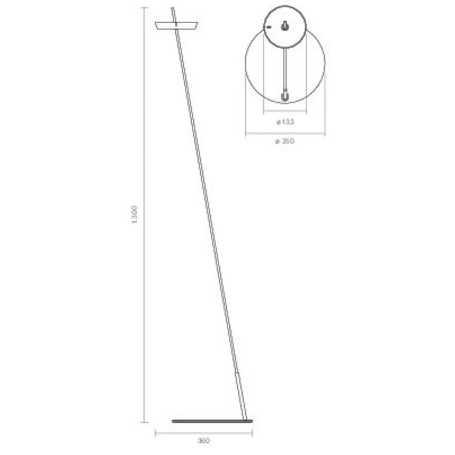 Lámpara de pie LED recargable Mahina, blanca, altura 130 cm, metal, CCT