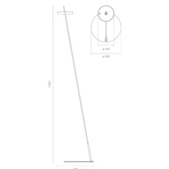Lámpara de pie LED recargable Mahina, blanca, altura 130 cm, metal, CCT