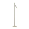 Lámpara de pie LED recargable Streak-B, altura 134 cm, color arena, metal