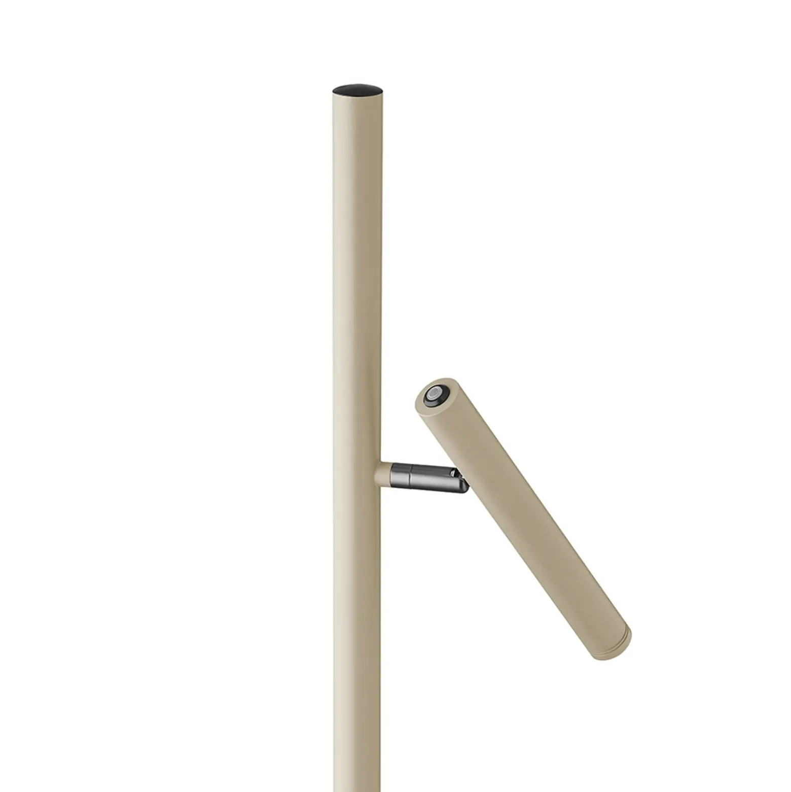 Lámpara de pie LED recargable Streak-B, altura 134 cm, color arena, metal