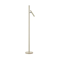Lámpara de pie LED recargable Streak-B, altura 134 cm, color arena, metal