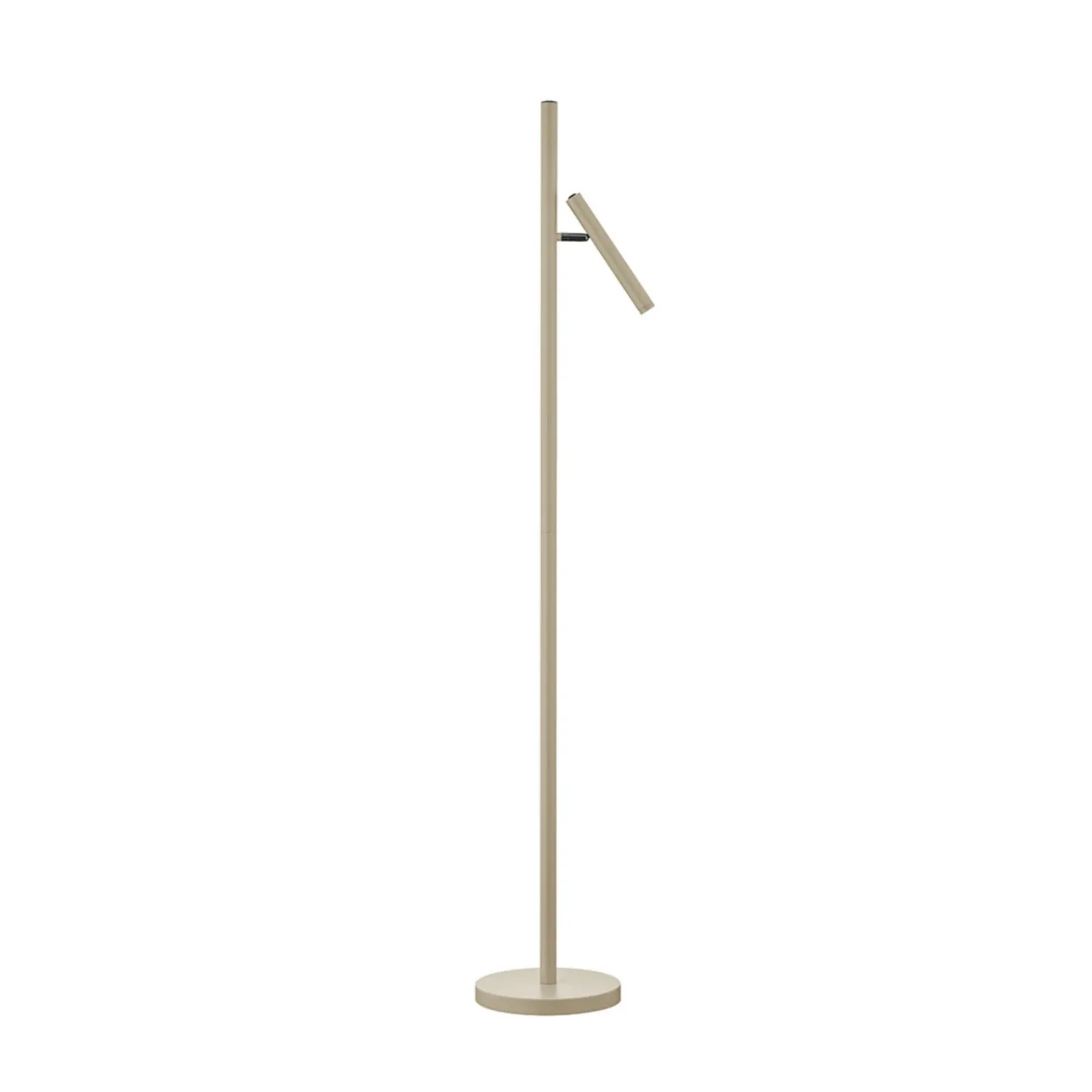 Lámpara de pie LED recargable Streak-B, altura 134 cm, color arena, metal
