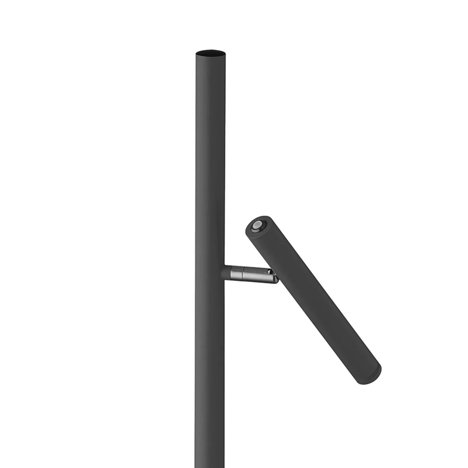 Lámpara de pie LED recargable Streak-B, altura 134 cm, negra, de metal