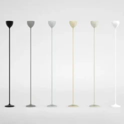 Lámpara de pie LED Rotaliana Drink, blanco mate