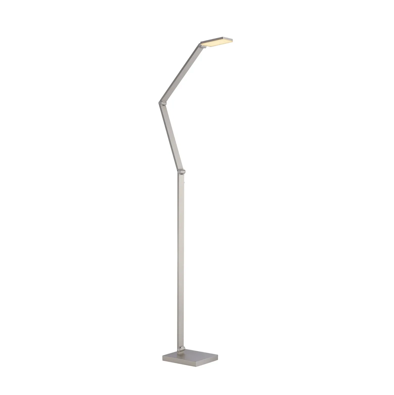 Lámpara de pie LED SAMSKY, acero, altura 161 cm, regulador táctil metálico