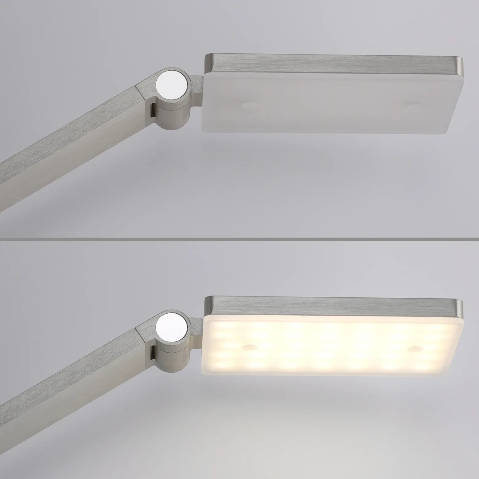 Lámpara de pie LED SAMSKY, acero, altura 161 cm, regulador táctil metálico
