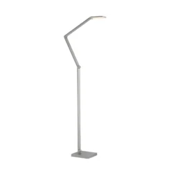 Lámpara de pie LED SAMSKY, acero, altura 161 cm, regulador táctil metálico