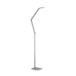 Lámpara de pie LED SAMSKY, acero, altura 161 cm, regulador táctil metálico