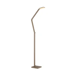 Lámpara de pie LED SAMSKY, color bronce, altura 161 cm, regulador táctil