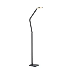 Lámpara de pie LED SAMSKY, gris, altura 161 cm, metal, regulador táctil