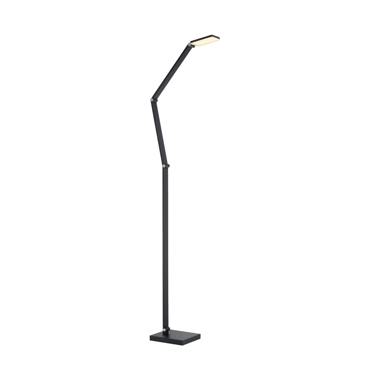 Lámpara de pie LED SAMSKY, gris, altura 161 cm, metal, regulador táctil