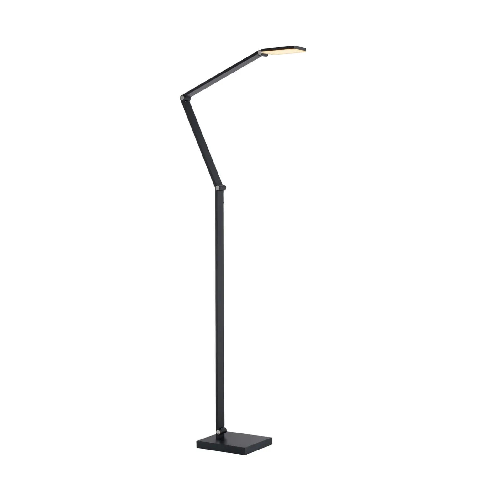 Lámpara de pie LED SAMSKY, gris, altura 161 cm, metal, regulador táctil