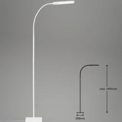 Lámpara de pie LED Servo, atenuable, CCT, blanco