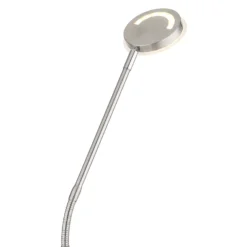Lámpara de pie LED Silvio, color níquel, CCT, atenuable, 173 cm