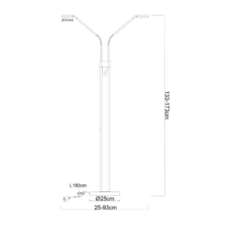 Lámpara de pie LED Silvio, 2 luces, níquel, CCT, atenuable