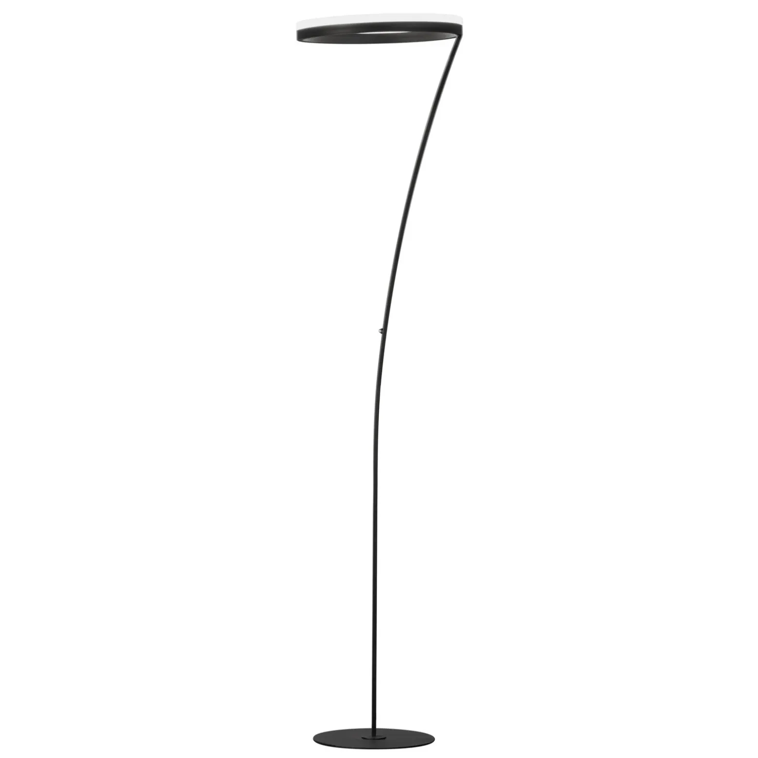 Lámpara de pie LED Sirko, negro arena, altura 177 cm, metal, CCT