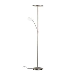 Lámpara de pie LED Sorento níquel Altura 182 cm 2 luces CCT Touchdim