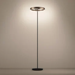 Lámpara de pie LED Stars of Light Trabuco, negro/marrón, 175 cm