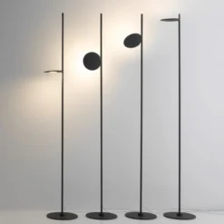 lámpara de pie LED Stilnovo Kimia, negra