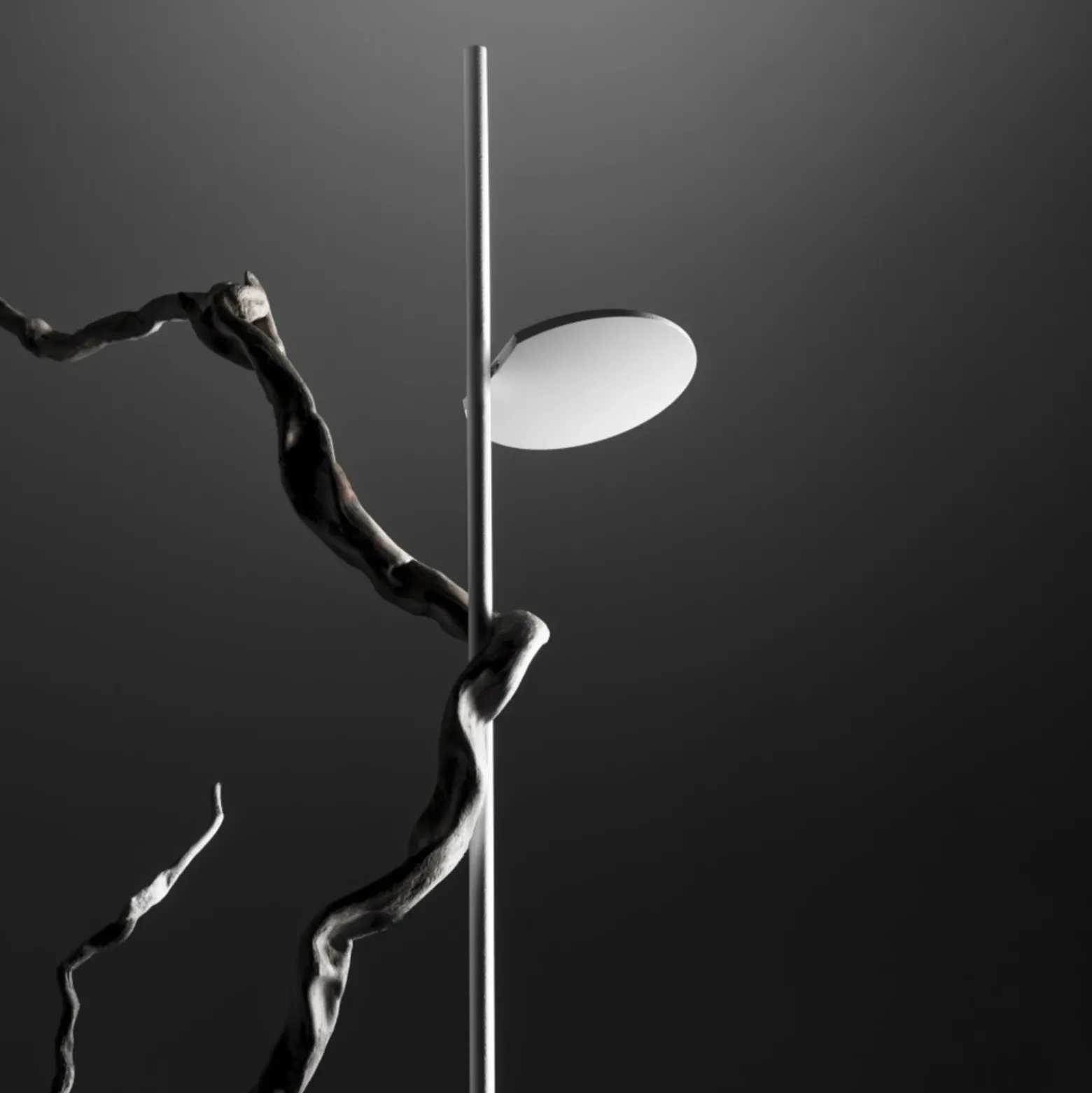 lámpara de pie LED Stilnovo Kimia, negra
