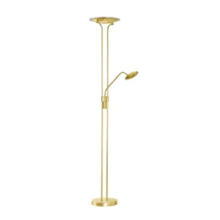 Lámpara de pie LED Tallri latón Altura 180 cm 2 luces CCT Touchdim
