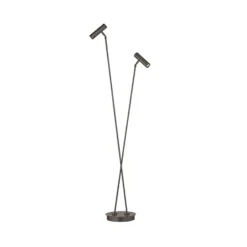 Lámpara de pie LED Tom Pro color bronce, 137 cm, metal, 2 luces, CCT