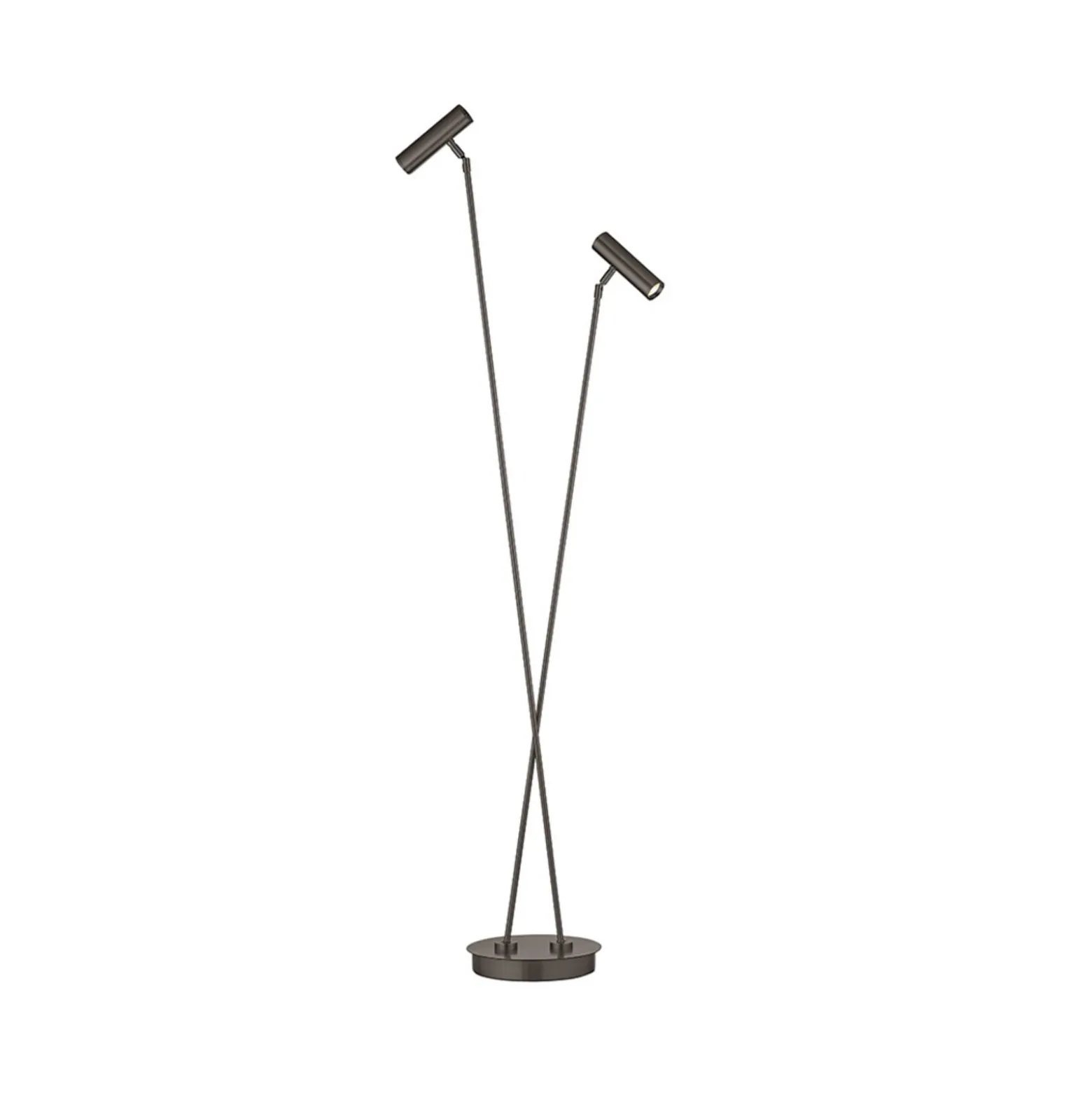 Lámpara de pie LED Tom Pro color bronce, 137 cm, metal, 2 luces, CCT