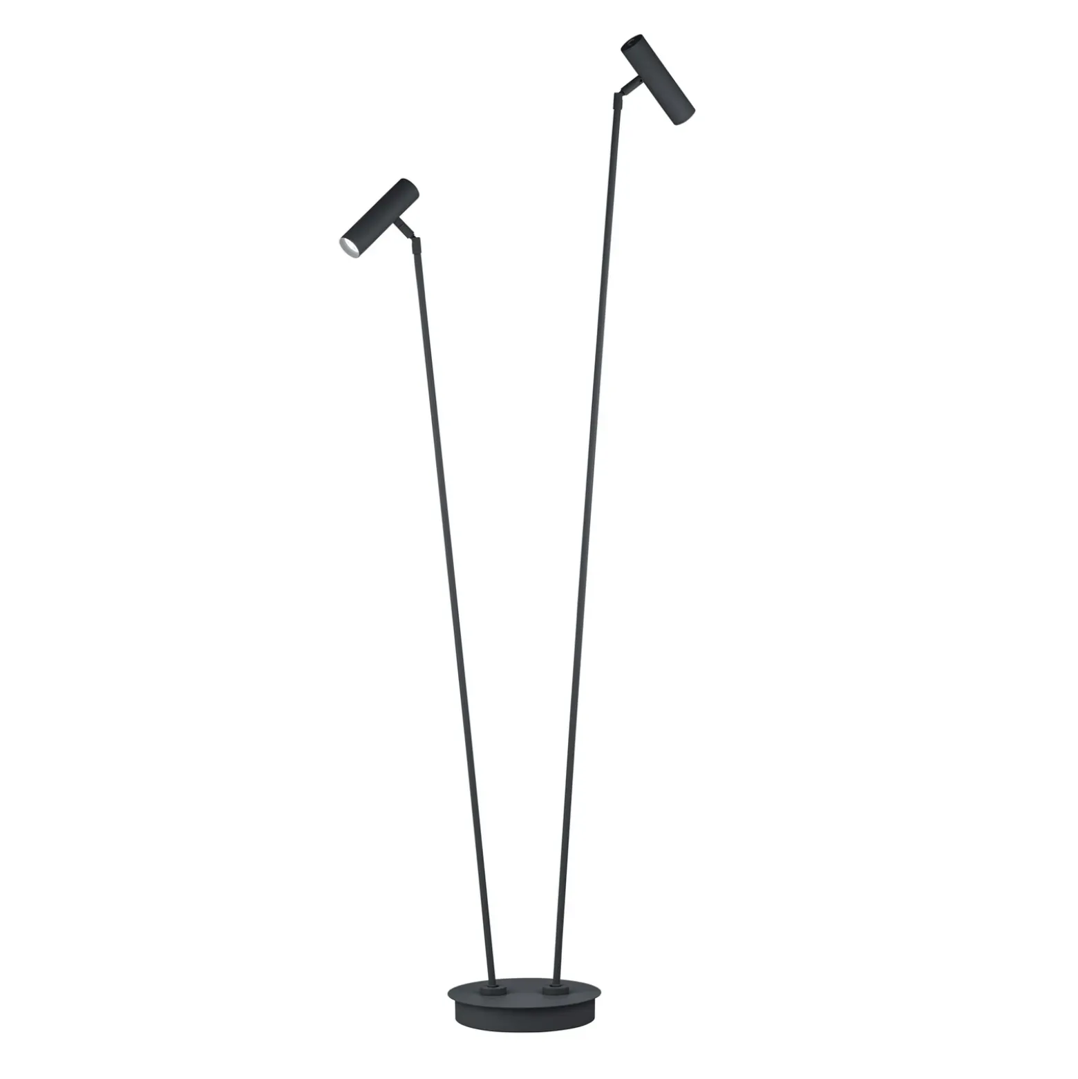 Lámpara de pie LED Tom Pro, negra, 2 luces, CCT, atenuador