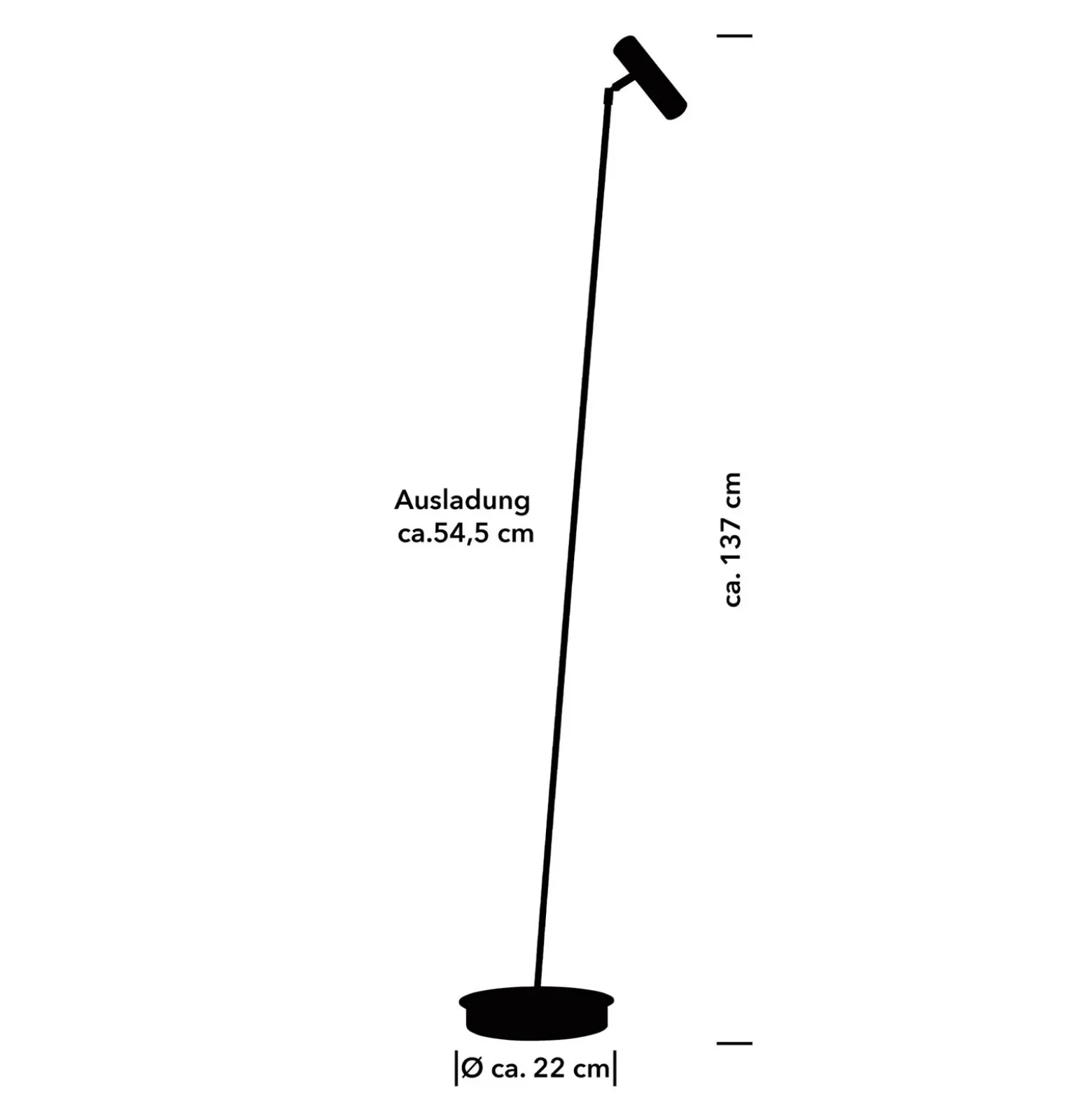 Lámpara de pie LED Tom Pro, negra, 1 luz, CCT, atenuador