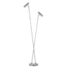 Lámpara de pie LED Tom Pro, níquel mate, 2 luces, CCT, atenuador