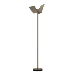 Lámpara de pie LED Twice, anodizada en bronce, altura 185 cm, metal, CCT