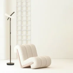 Lámpara de pie LED Twice, anodizada en bronce, altura 185 cm, metal, CCT
