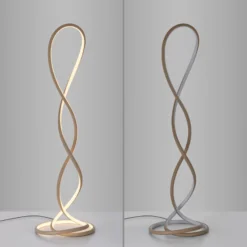 Lámpara de pie LED Twist de Paul Neuhaus, color arena, altura 143 cm