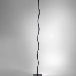 Lámpara de pie LED Wave 3.000K 120cm negro